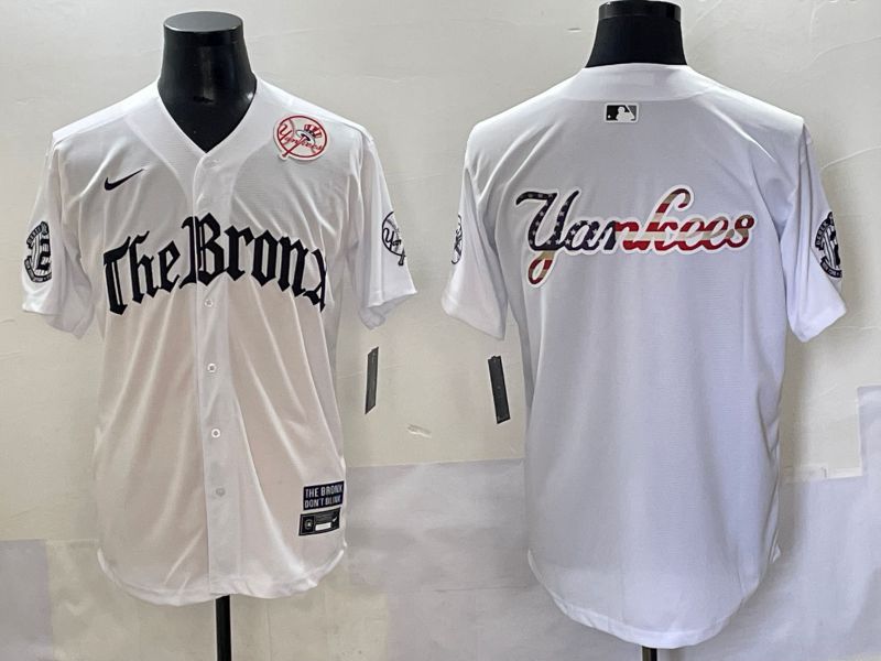Men 2025 New York Yankees Blank White Five generations Joint Name Nike MLB Jersey style 8->los angeles dodgers->MLB Jersey